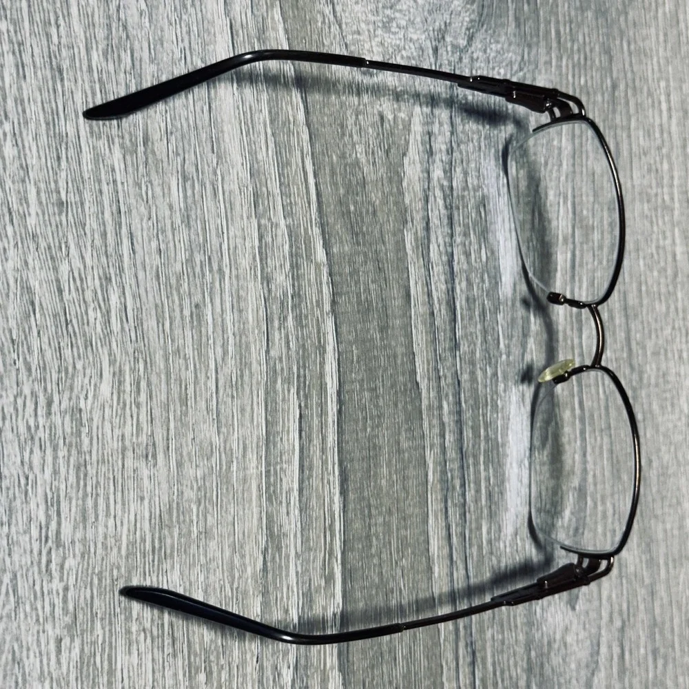 ELLE EL18779 Eyeglass Frames Womens 50-18-135 Brown Half Rim Rectangular Optical